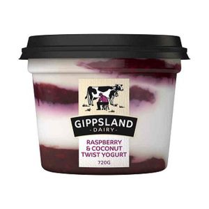 Fresh Raspberry & Coconut Twist Yoghurt Gippsland Dairy