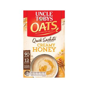 Fresh Oats Quick Sachets (Creamy Honey) 12pk uncle tobys